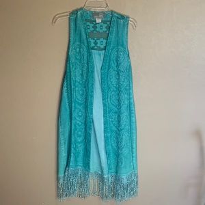 Small blue/green Inca Cottons Duster